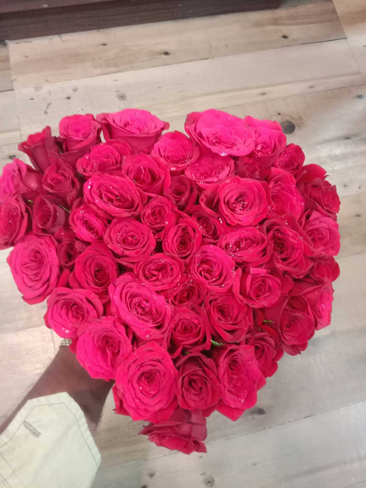 Heart Shape Red Roses Love Bouquet