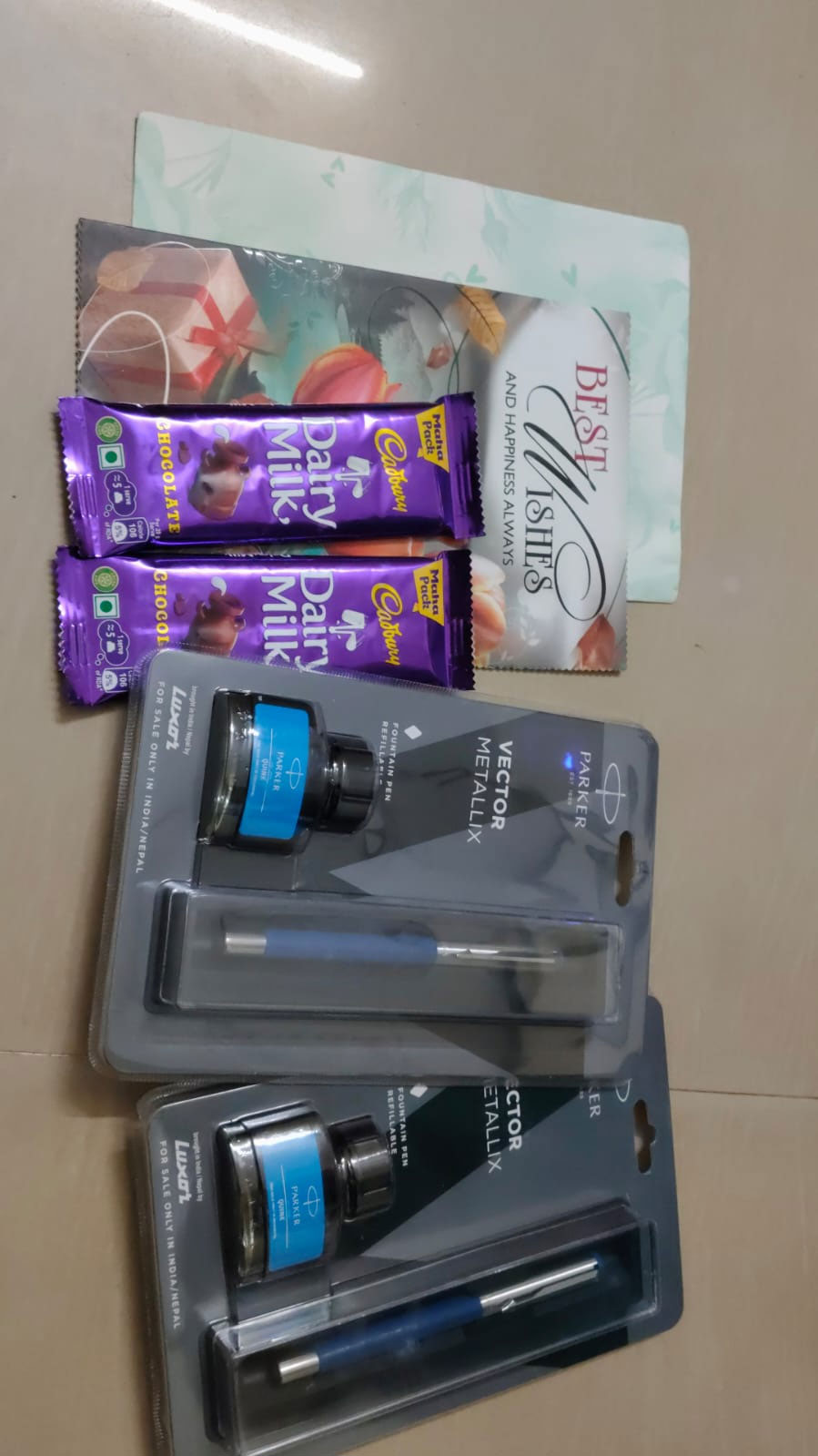 Premium Pen, Chocolate &amp; Greeting Card Combo Gift