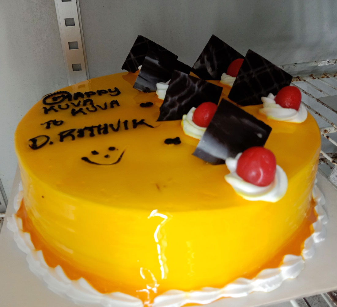 Fresh Pineapple Cake with Cherry Fruits Topping – Delicious Celebration Cake