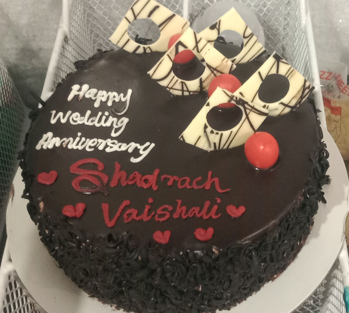 Chocolate Truffle Wedding Anniversary Cake
